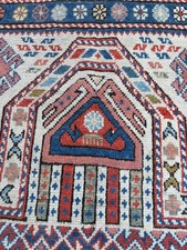 WONDERFUL ANTIQUE  BERGAMA/CAUCASIAN 1920 SMALL  RUG ***HG***