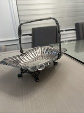 Vintage Silver Played Fruit Basket.