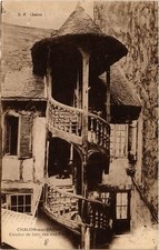Old postcard CHALON-sur-SAONE - wooden staircase - Rue aux Fevres (637612)