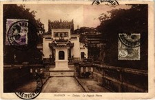 Old postcard AK Saigon Dakao La Pagode Pierre Vietnam Indochina (1344857)