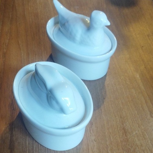 Lot coquetiers porcelaine - lot,