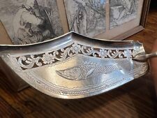 Silver Fish Serving Shovel Old Punch Covered Silver