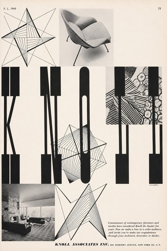 Vintage knoll design ad - knoll,