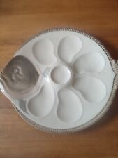 Longwy Earthenware Oyster Plate Copenhagen Model 1900/1960 No.4