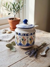 Pot à Ail Vintage en Faïence