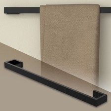 Porte-serviettes salle de bain support en acier autocollant sans percer 62cm