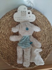 Doudou peluche chien blanc