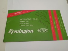 Remington Model 700 Bolt Action Owners Manual 1983