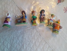 Santons puce 4,5 cm lot de 6