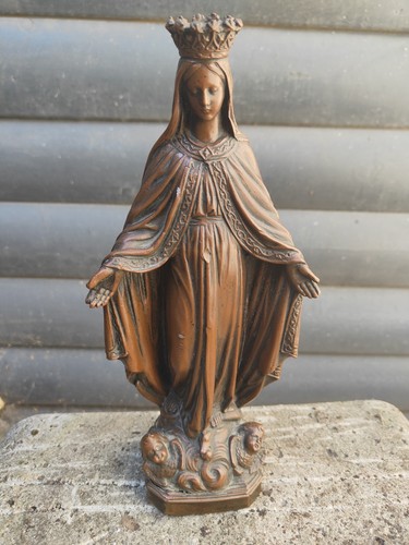Statue vierge marie couronnée - statue,