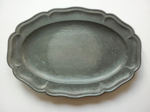 Ancien plat étain - plat,