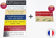 Plaque boite aux lettres