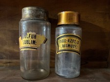 2 Antique Large Bottle Pharmacy Pot Pharmacy Napoleon 3 Apothecary