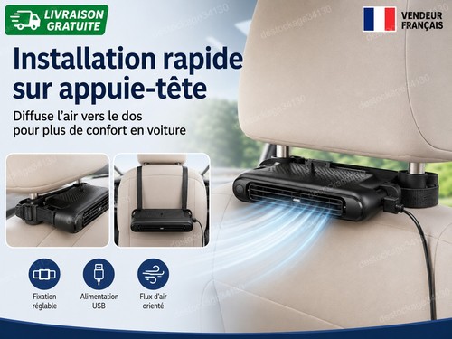 Ventilateur siège auto - auto, usb