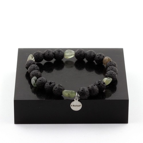 Bracelet quartz rutile vert - quartz,
