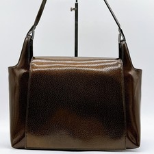 Gucci Leather Shoulder Bag Auth Brown Women Italy 124674