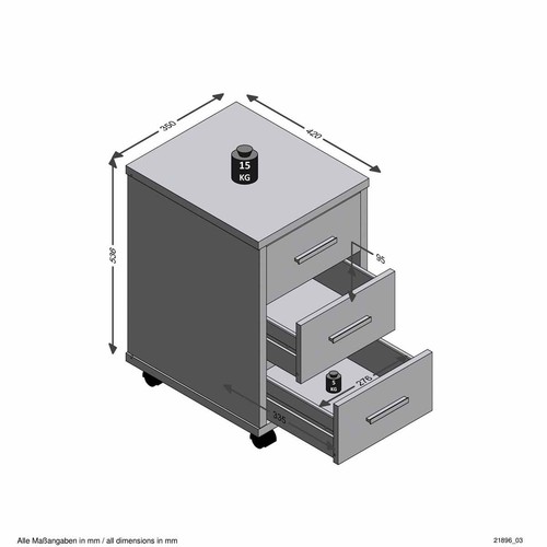 Caisson bureau tiroirs - bureau,