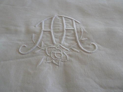 Ancienne taie traversin - ancienne,
