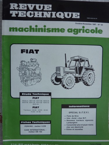 Revue technique tracteur - revue,