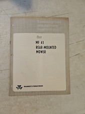 1967 MASSEY FERGUSON MF41 Rear Mounted Mower Assembly &Predelivery Instructions 