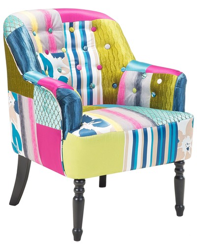 Fauteuil tissu patchwork - en,