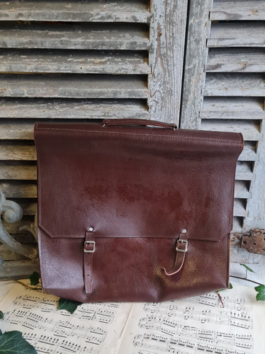 Ancienne saccoche cuir - saccoche, en
