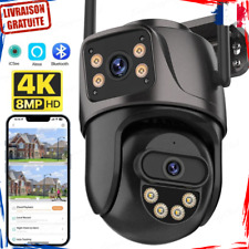Double Caméra de Surveillance Extérieure Full HD 4K 8MP PTZ IP WiFi Suivi Auto