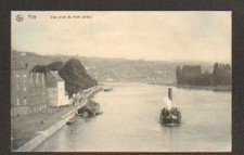 HUY (BELGIUM) VILLAS, STEAMBOAT & PENICHE in 1909