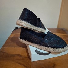 Neuves Espadrilles Noires Pailletées Taille petit 36