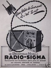 SIGMA THE MOBILE RECEIVER RADIO AD