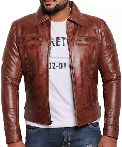 élégante veste cuir - Élégante,