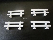 Lego 6079 x4 Fence 1x8x2 White