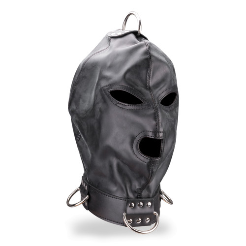 Cagoule bdsm similicuir - cagoule,