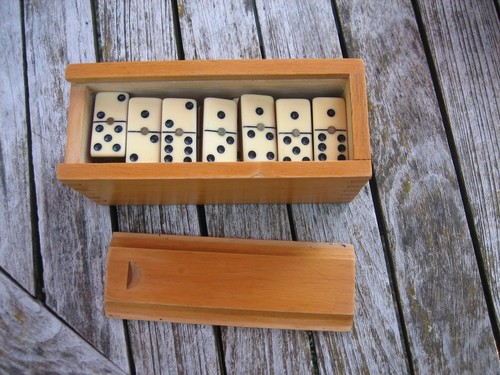 Ancien jeu dominos - jeu, de