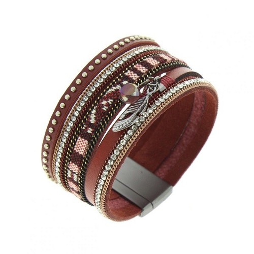 Bracelet manchette cuir - bracelet,