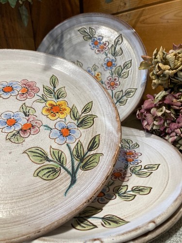 Assiettes grés vintage - assiettes,