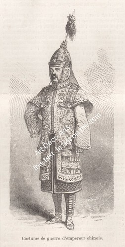Gravure 1861 chine costume de - gravure,