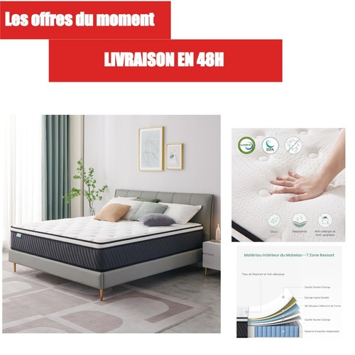 Matelas 140x190 hybride 26cm - 140x190,