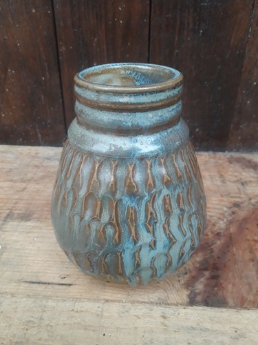 Vase potier signé - vase,
