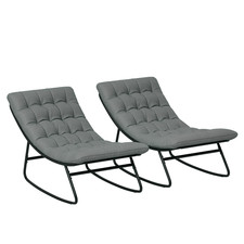 Outsunny Lot de 2 fauteuils à