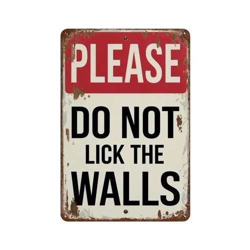 Metal tin sign - metal, not
