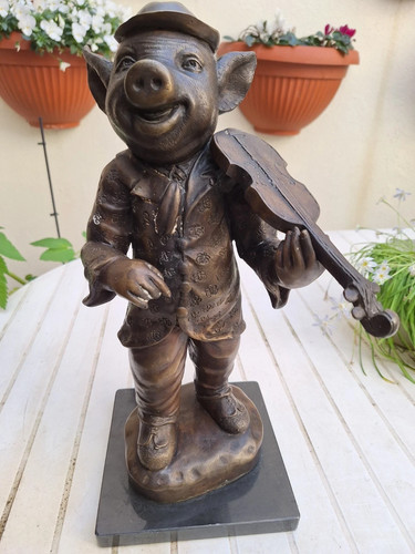 Sculpture statue cochon animal - sculpture,