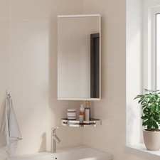 Armoire de Bain à Miroir d'Angle Meuble de Rangement Salle de Bain vidaXL