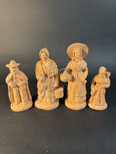 Escoffier & Carbonel Santon Unpainted Clay Figures 2.5” -3.75” -missing Staff