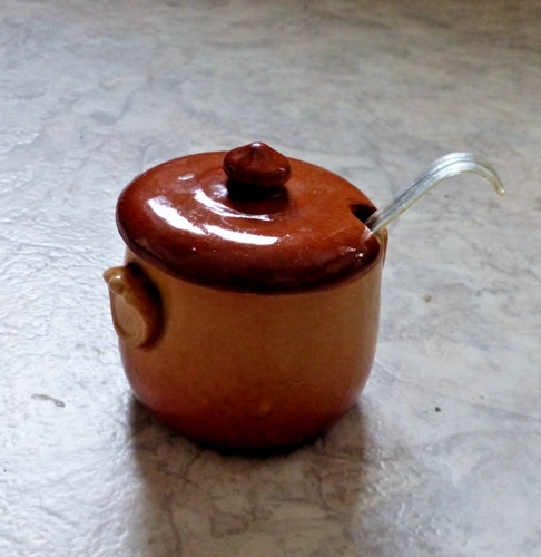 Ancien petit pot moutarde - à,