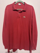 Polo Lacoste rouge manches