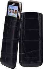 Suncase Housse En Cuir Véritable Pour Nokia 6303i Classic