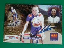 CYCLING cycling card BENNY DE SCHROODER team GO PASS ABXN 2002 signed 