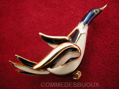 Broche vintage oie - broche,