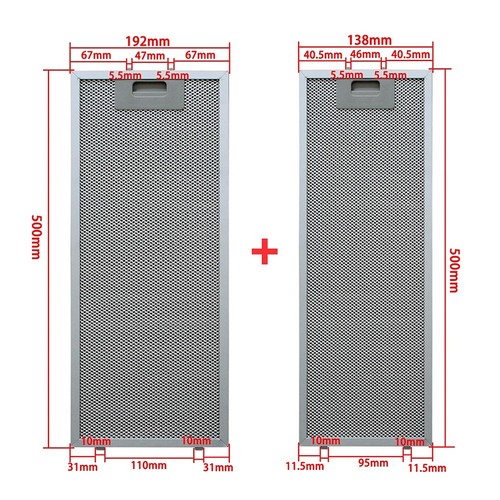 Pour hottes 500x192mm hotte - pour, de
